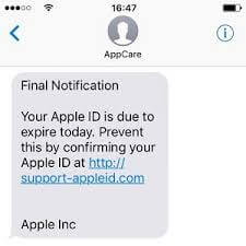 phishing, phishing scam, common phishing scams, Apple phishing scam notification